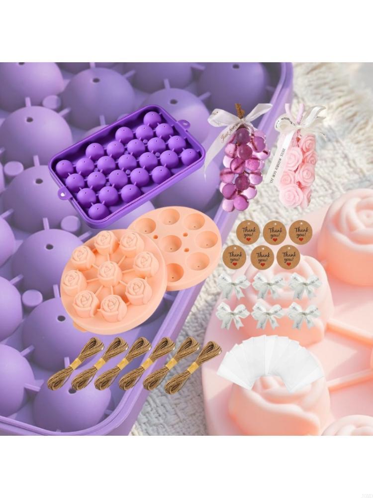Soap Making Starter Kit - 26Pcs Soap Making Set Includes Grape