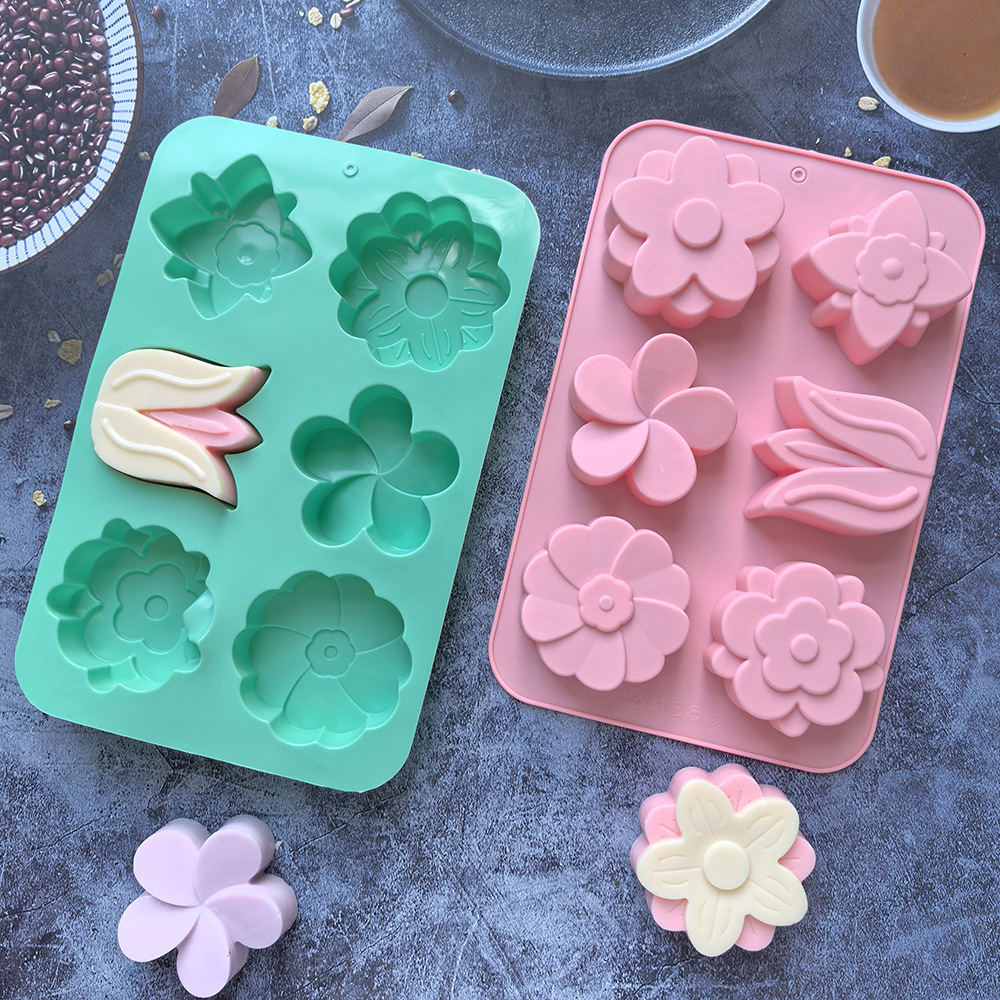 Soap Making Vendors - kinds Flower Silicone Molds Different Flower-shaped