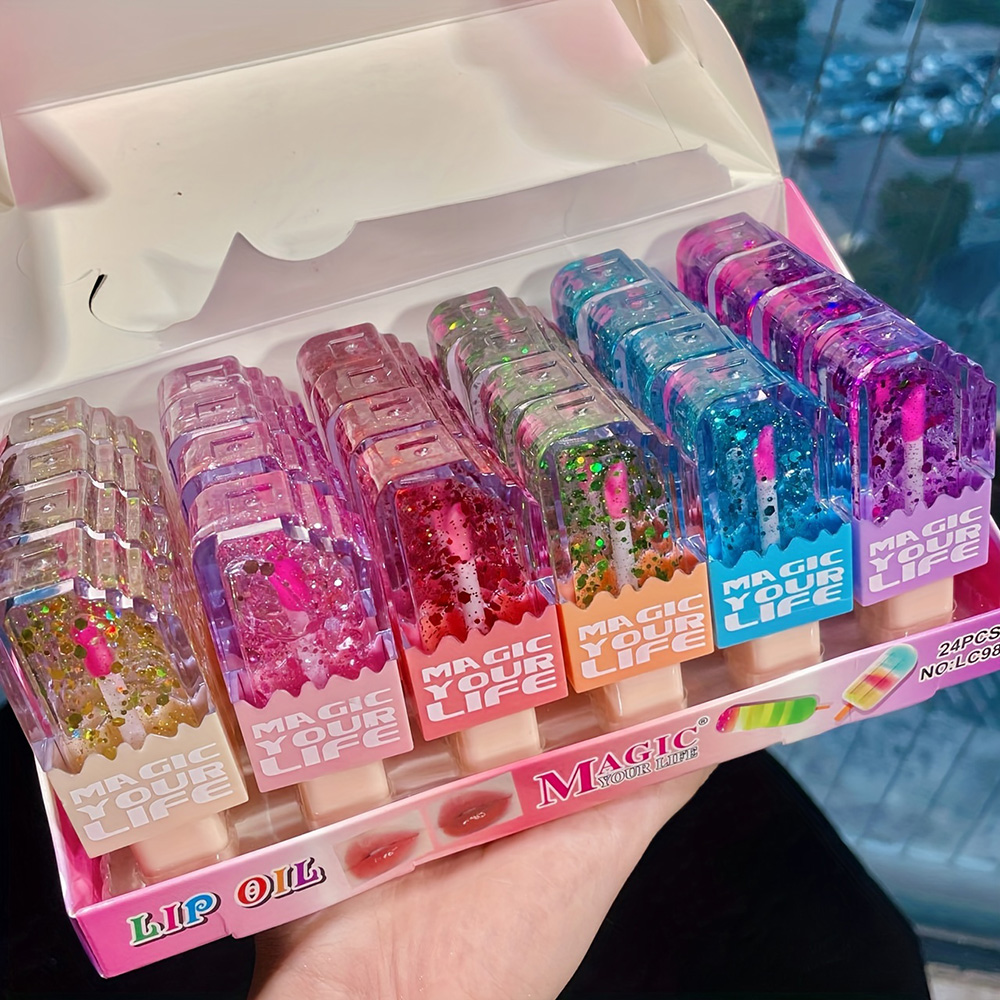 24pcs Cute Ice Cream Sequin Li - Shea Butter Raw recension och pris