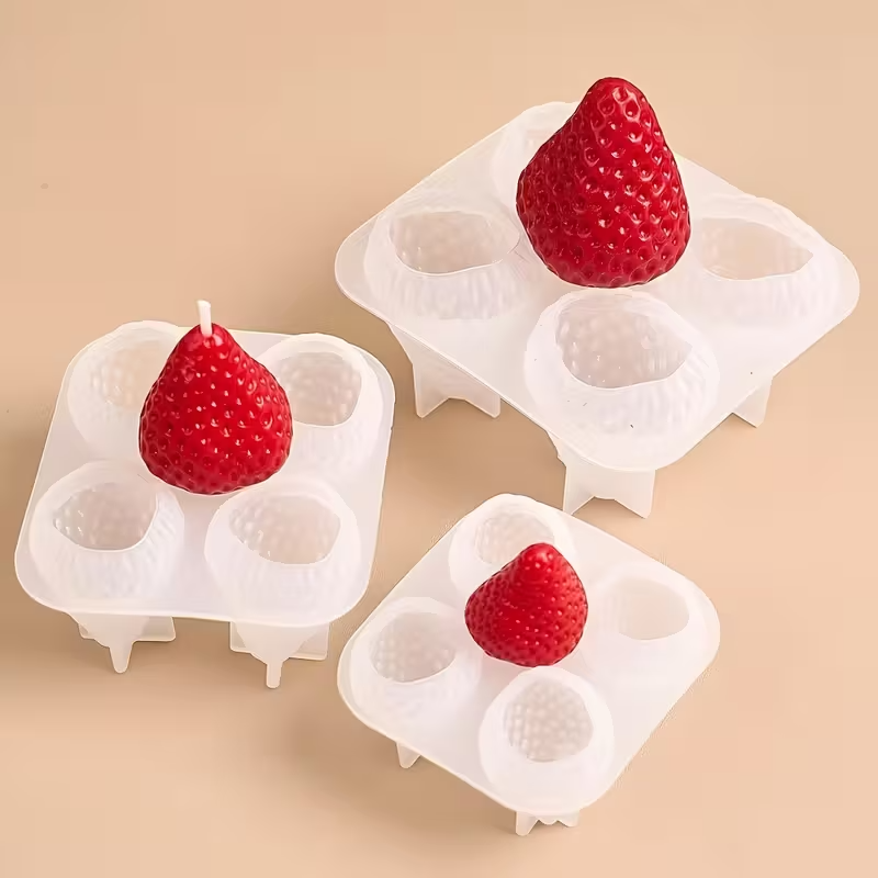 Strawberry Silicone Candle Mol - Soap Making Ins recension och pris