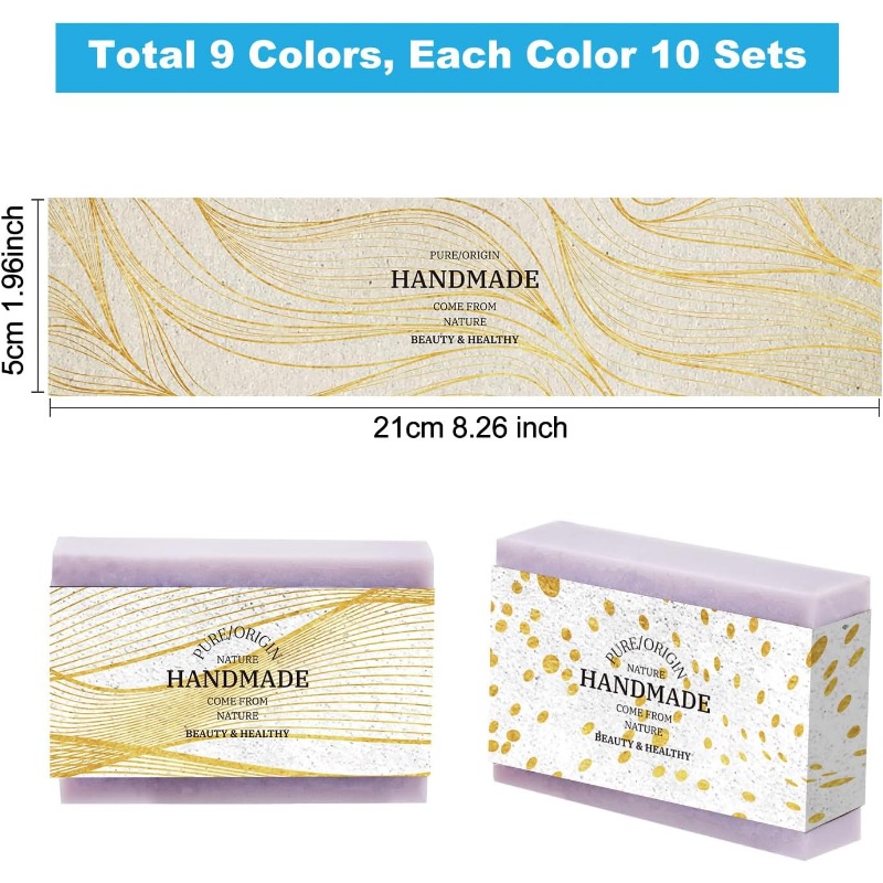 90pcs Soap Wrappers 9 Styles S - Soap Making Starter Kit recension och pris
