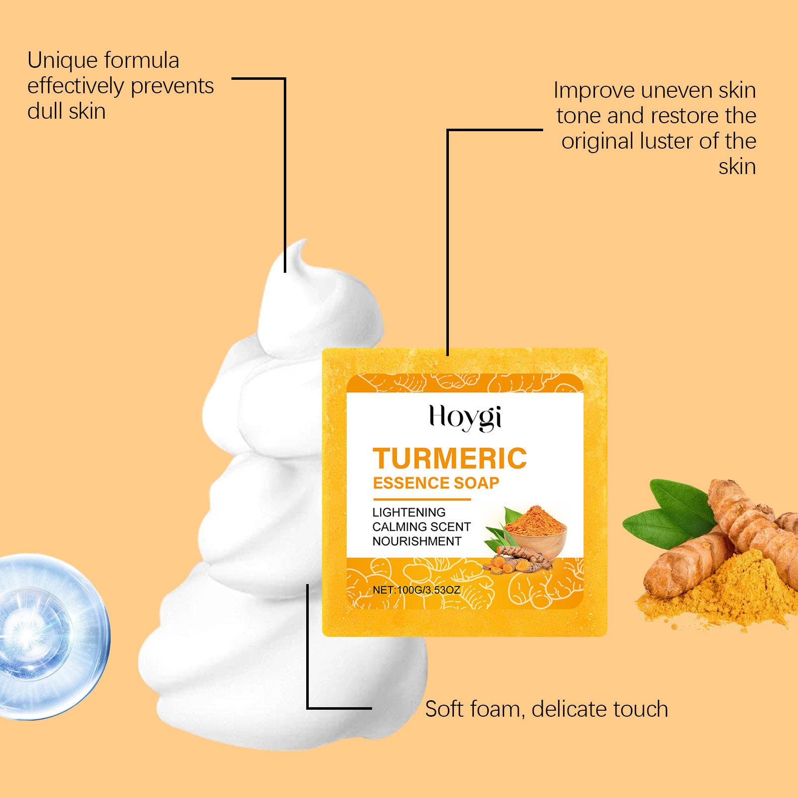Turmeric Skincare Set Body Soa - Essential Oil Soap recension och pris