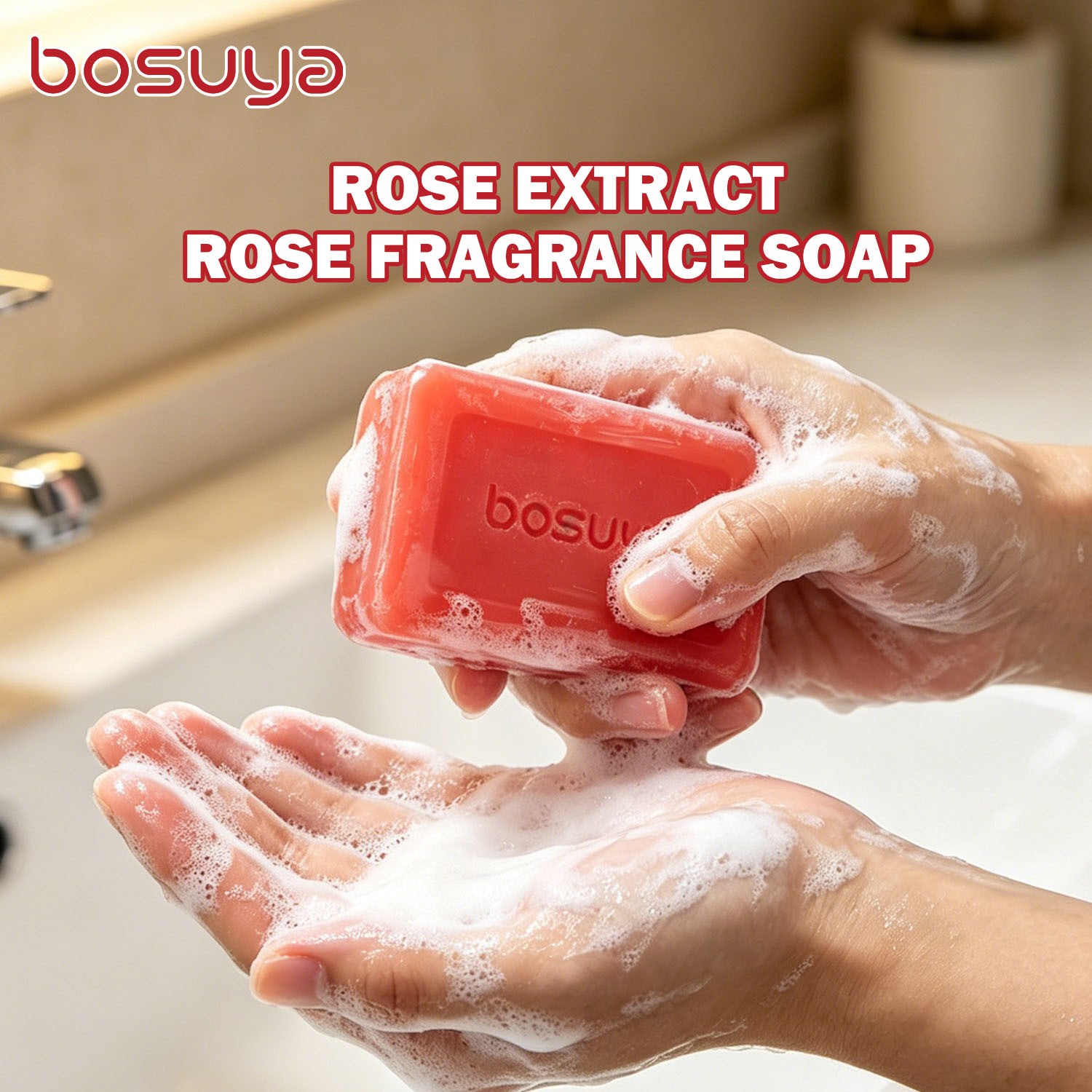 Rose soap, body and back clean - Essential Oil Soap recension och pris